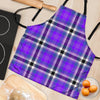 Black Purple Plaid Tartan Women's Apron-grizzshop