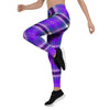 Black Purple Plaid Tartan Women's Leggings-grizzshop