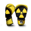 Black Radioactive On Yellow Print Boxing Gloves-grizzshop