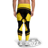 Black Radioactive On Yellow Print Men's Leggings-grizzshop