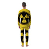 Black Radioactive On Yellow Print Men's Pajamas-grizzshop