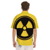 Black Radioactive On Yellow Print Men's Short Sleeve Shirts-grizzshop