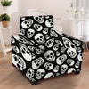 Black Skull Armchair Cover-grizzshop