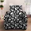 Black Skull Armchair Cover-grizzshop