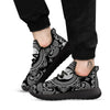 Black Skull Bandana Print Black Athletic Shoes-grizzshop