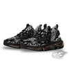 Black Skull Bandana Print Black Gym Shoes-grizzshop