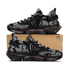 Black Skull Bandana Print Black Gym Shoes-grizzshop