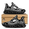 Black Skull Bandana Print Black Running Shoes-grizzshop