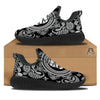 Black Skull Bandana Print Black Walking Shoes-grizzshop