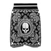 Black Skull Bandana Print Boxing Shorts-grizzshop