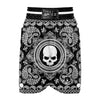 Black Skull Bandana Print Boxing Shorts-grizzshop