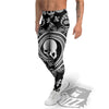 Black Skull Bandana Print Men's Leggings-grizzshop