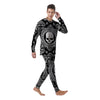 Black Skull Bandana Print Men's Pajamas-grizzshop