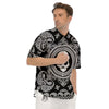 Black Skull Bandana Print Men's Short Sleeve Shirts-grizzshop