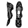 Black Skull Bandana Print Muay Thai Shin Guards-grizzshop