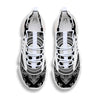 Black Skull Bandana Print White Gym Shoes-grizzshop