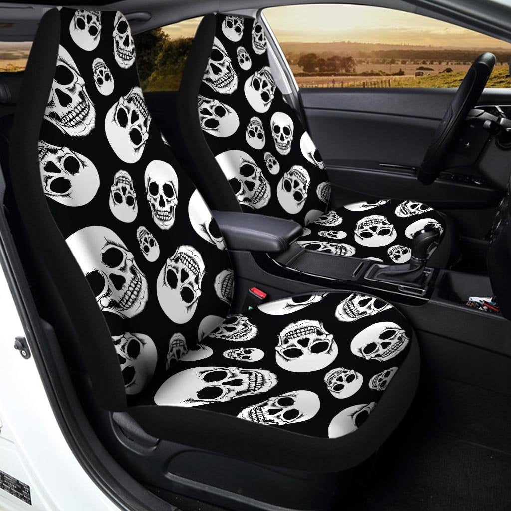 Black Skull Car Seat Covers-grizzshop