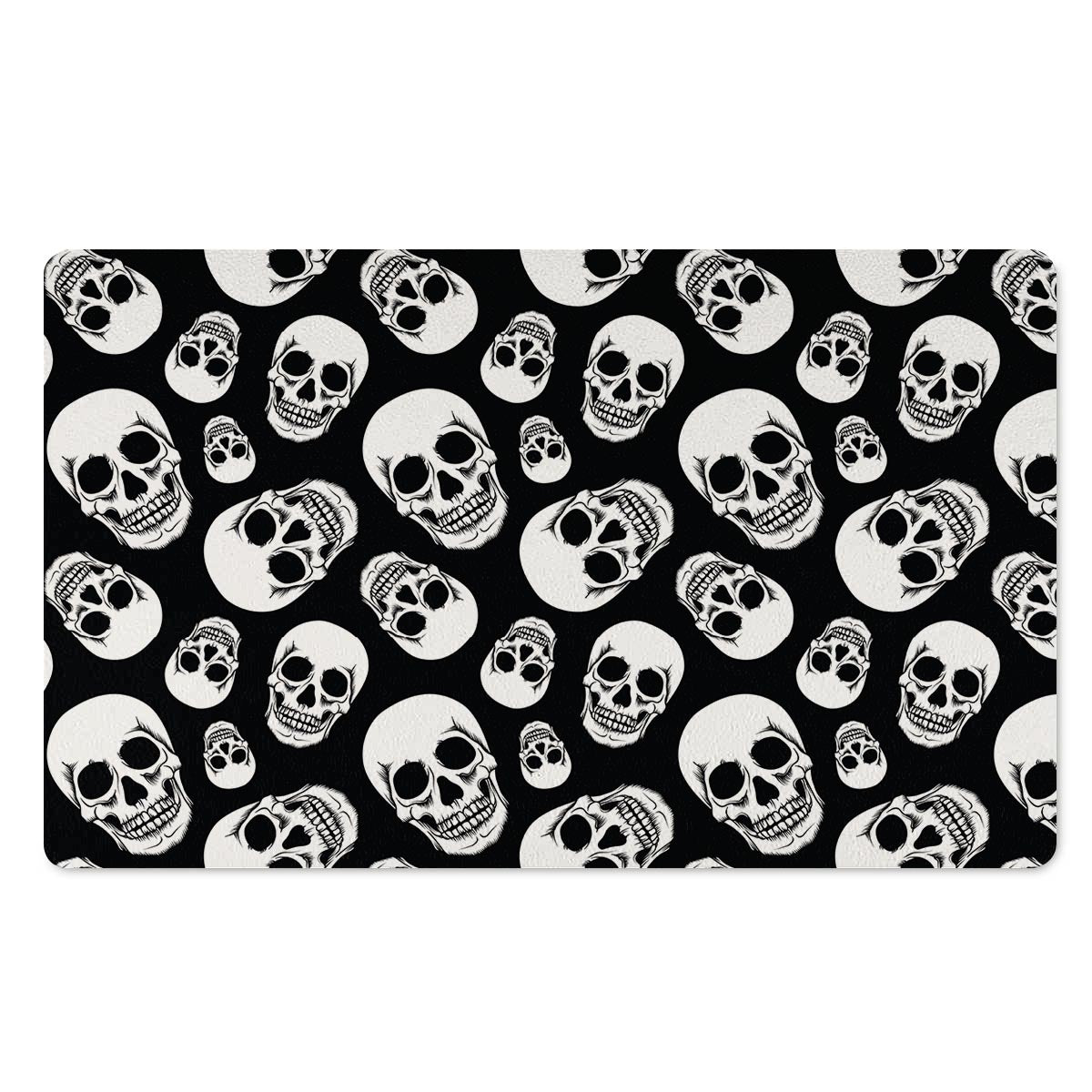 Black Skull Door Mat-grizzshop