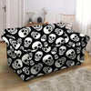 Black Skull Loveseat Cover-grizzshop