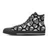 Black Skull Men's High Top Shoes-grizzshop