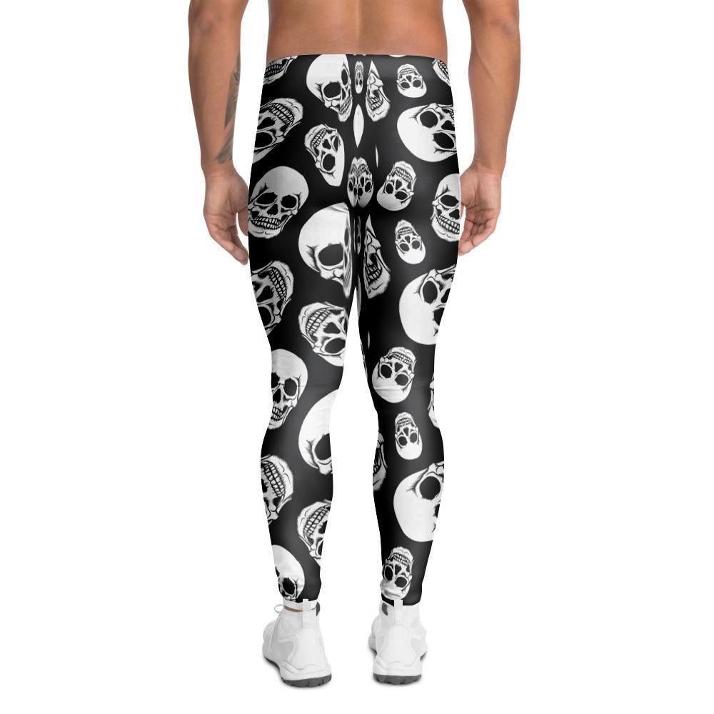 Black Skull Men's Leggings-grizzshop