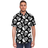 Black Skull Men's Short Sleeve Shirt-grizzshop
