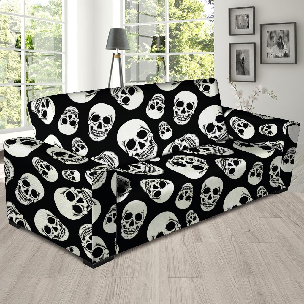 Black Skull Sofa Cover-grizzshop