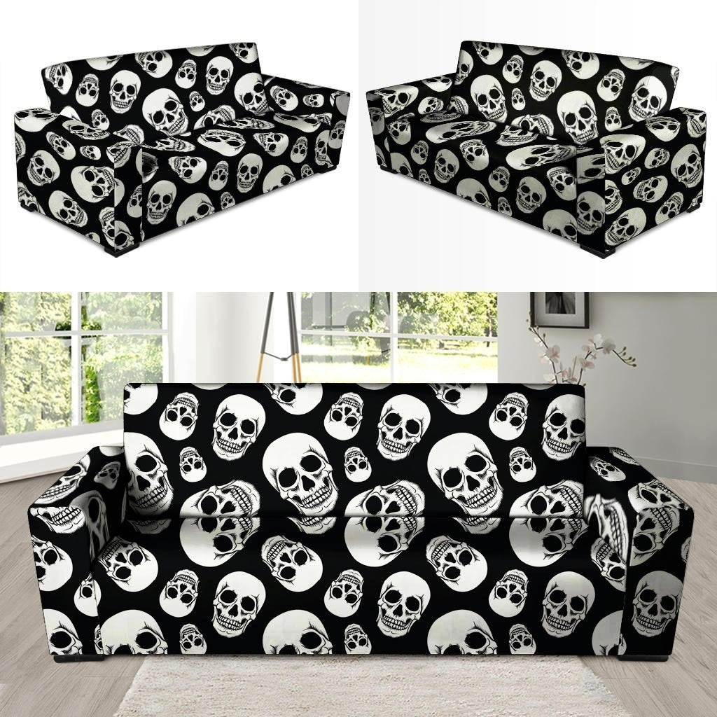 Black Skull Sofa Cover-grizzshop