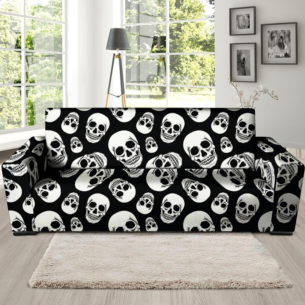 Black Skull Sofa Cover-grizzshop