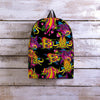 Black Skull Trippy Psychedelic Backpack-grizzshop