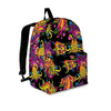 Black Skull Trippy Psychedelic Backpack-grizzshop