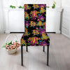 Black Skull Trippy Psychedelic Chair Cover-grizzshop