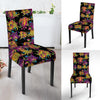 Black Skull Trippy Psychedelic Chair Cover-grizzshop