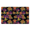 Black Skull Trippy Psychedelic Door Mat-grizzshop