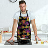 Black Skull Trippy Psychedelic Men's Apron-grizzshop