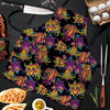 Black Skull Trippy Psychedelic Men's Apron-grizzshop