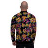 Black Skull Trippy Psychedelic Men's Bomber Jacket-grizzshop