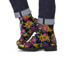 Black Skull Trippy Psychedelic Men's Boots-grizzshop