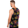 Black Skull Trippy Psychedelic Men's Tank Tops-grizzshop