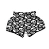 Black Skull Trippy Psychedelic Muay Thai Boxing Shorts-grizzshop