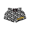 Black Skull Trippy Psychedelic Muay Thai Boxing Shorts-grizzshop