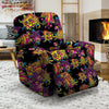 Black Skull Trippy Psychedelic Recliner Cover-grizzshop