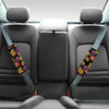 Black Skull Trippy Psychedelic Seat Belt Cover-grizzshop