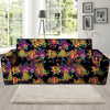 Black Skull Trippy Psychedelic Sofa Cover-grizzshop