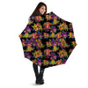 Black Skull Trippy Psychedelic Umbrella-grizzshop