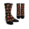 Black Skull Trippy Psychedelic Unisex Socks-grizzshop