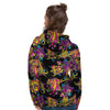 Black Skull Trippy Psychedelic Women's Hoodie-grizzshop