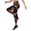 Black Skull Trippy Psychedelic Women's Leggings-grizzshop