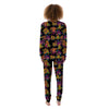 Black Skull Trippy Psychedelic Women's Pajamas-grizzshop