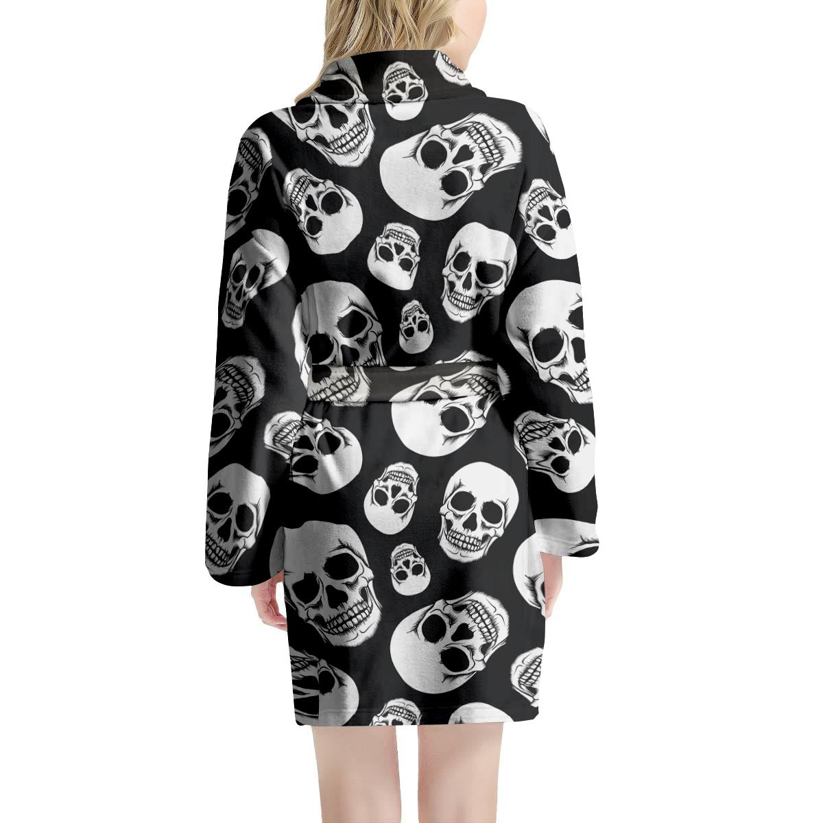 Black Skull Women's Robe-grizzshop